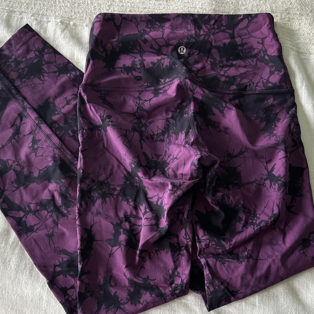 lululemon athletica Purple and Black Leggings
